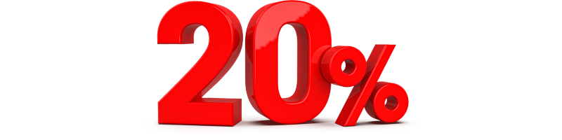 20 % rabatt